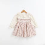 Fırfır Yaka Kuşak Detaylı Elbise