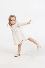 Yak Brodeli 2-5 Yaş Uzun Kol Elbise - Görsel 13