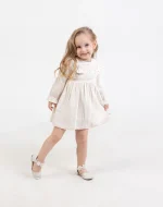 Yak Brodeli 2-5 Yaş Uzun Kol Elbise - Görsel 9