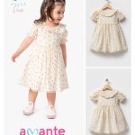 Çiçekli Müslin 2-5 Yaş Kısa Kol Elbise