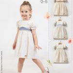 Çizgili Müslin 2-5 Yaş Kısa Kol Elbise