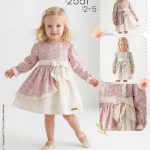 Kapaklı Fiyonklu 2-5 Yaş Uzun Kol Elbise