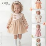 Yaka Brodeli 6-24 Ay Uzun Kol Elbise