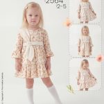 Kuşaklı 2-5 Yaş Uzun Kol Elbise